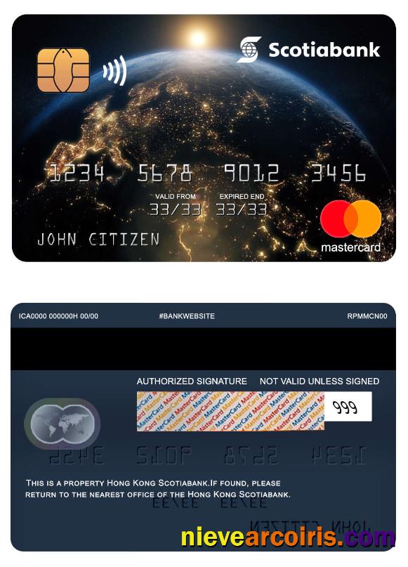 Hong Kong Scotiabank bank mastercard